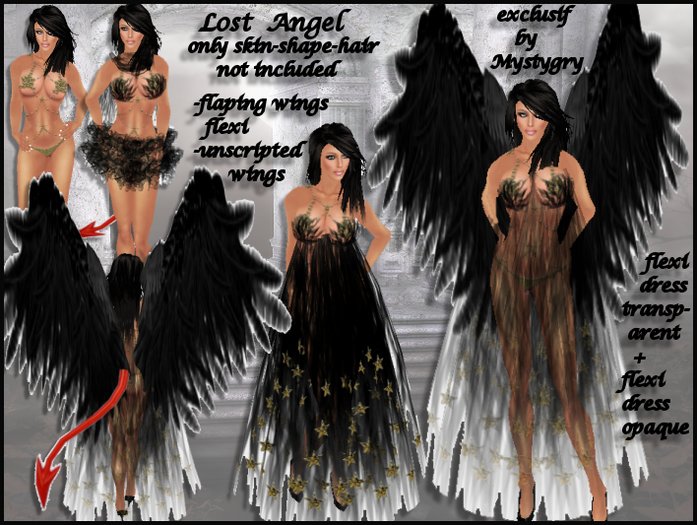 Second Life Marketplace - Lost angel demon black star transparent